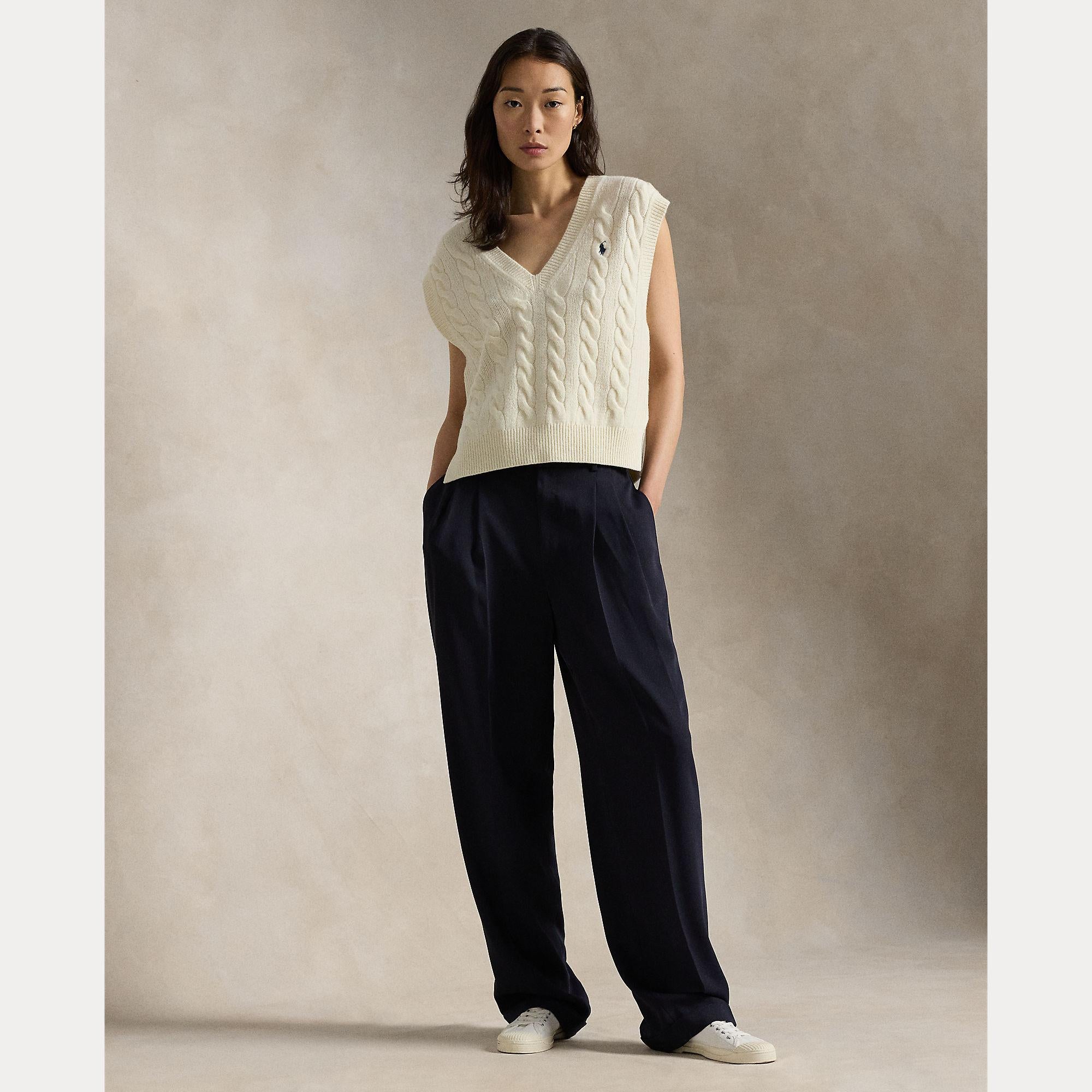 gilet in lana e cashmere a trecce 211-949994 002 RALPH LAUREN POLO 