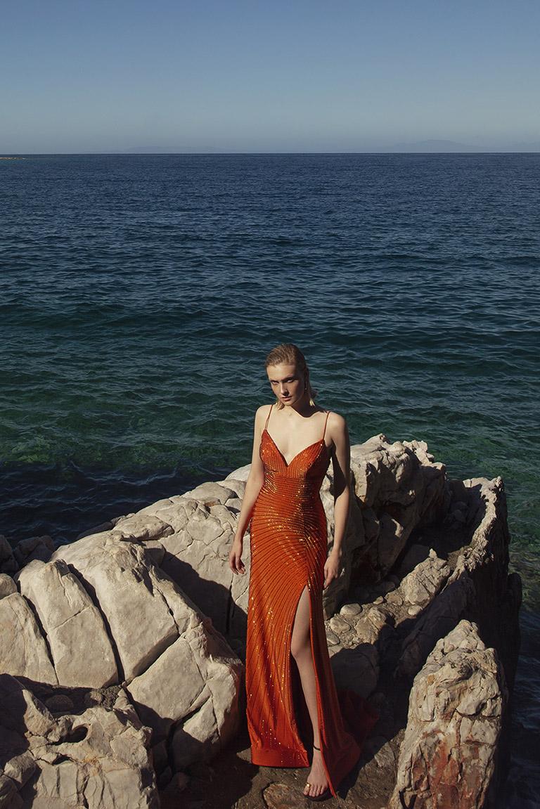 abito elegante allure A4208 RUST ALLURE 