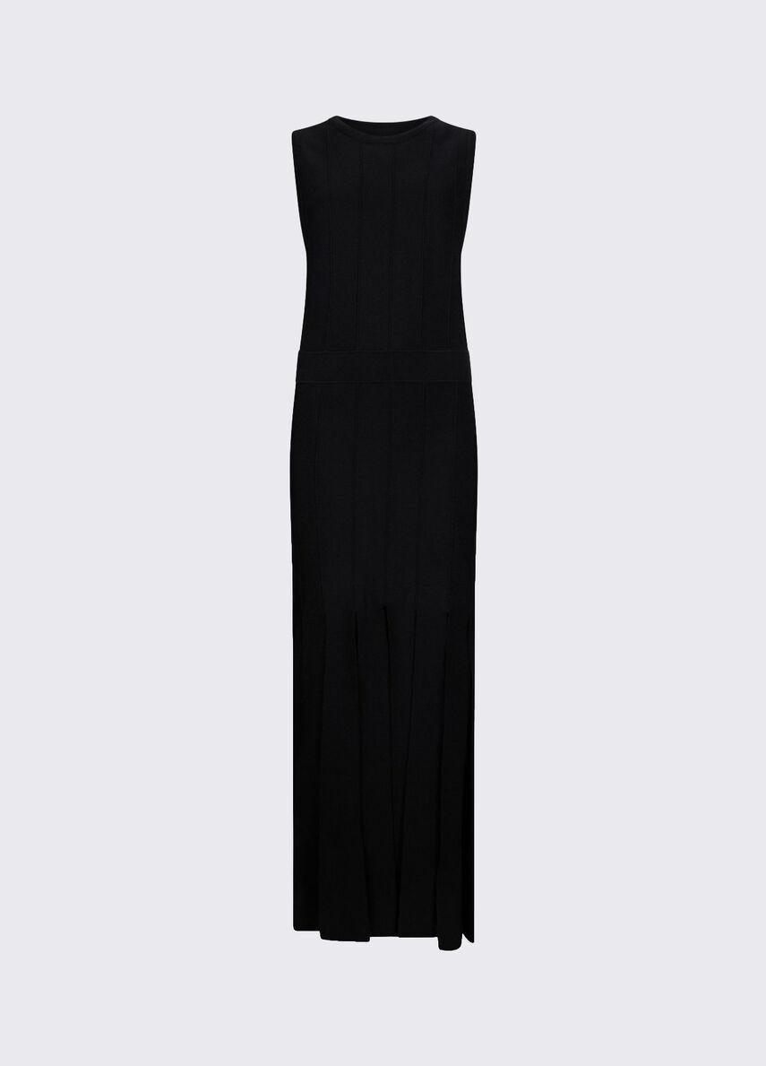 abito in maglia con frange CA6349MS55N 22222 LIU JO BLACK 