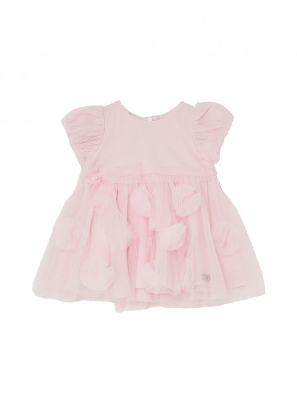 abito con applicazioni tulle HA6006J9239 X0672 LIU JO JUNIOR 