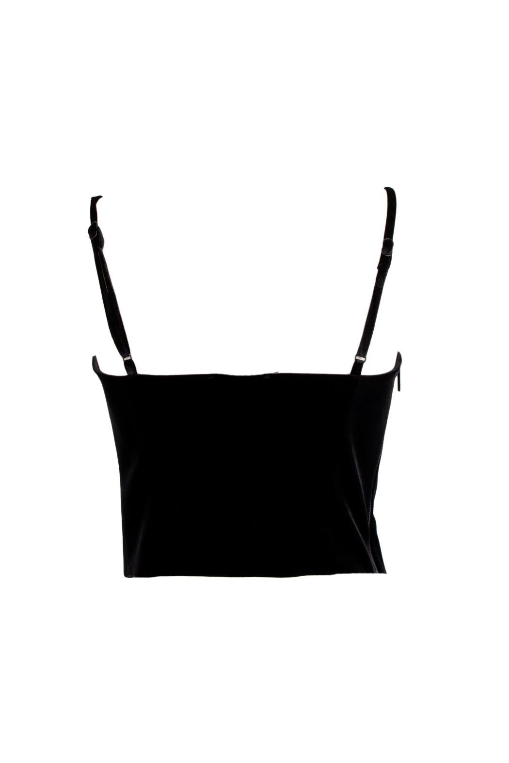 top cropped con applicazioni SEYMOUR 122W5D6 NERO TPN 