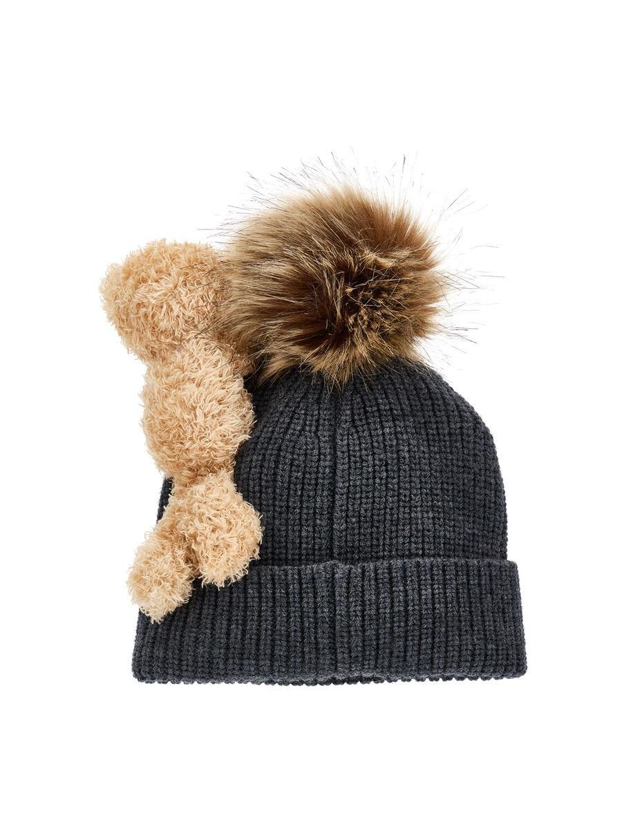 cappello con pompon e orsetto 19F005 6063 0031 MONNALISA 