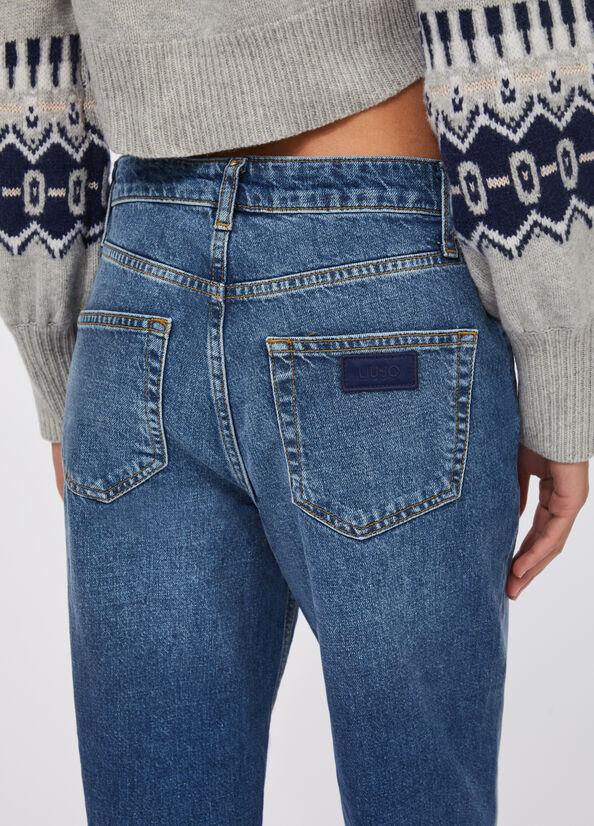 jeans straight a vita alta UF5019D4927 78934 LIU JO DENIM 