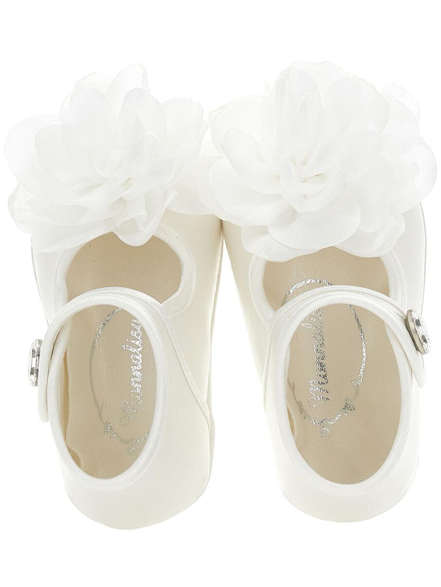 scarpine con applicazione fiori 73E009 5783 0001 MONNALISA 