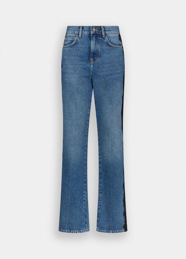 jeans con inserti in pizzo UF5216D0290 78940 LIU JO DENIM 