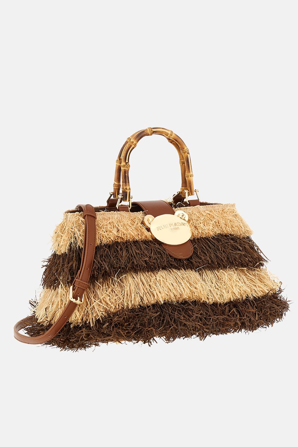 Borsa Riad Fringes 1555RIAD FRINGES BROWN RUE MADAM PARIS 