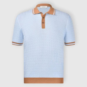 Polo in maglia a trecce 57113 20625 502 GRAN SASSO 