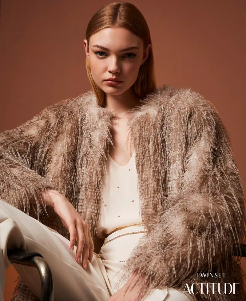 giacca in faux fur 252AP2541 12662 TWINSET ACTITUDE 