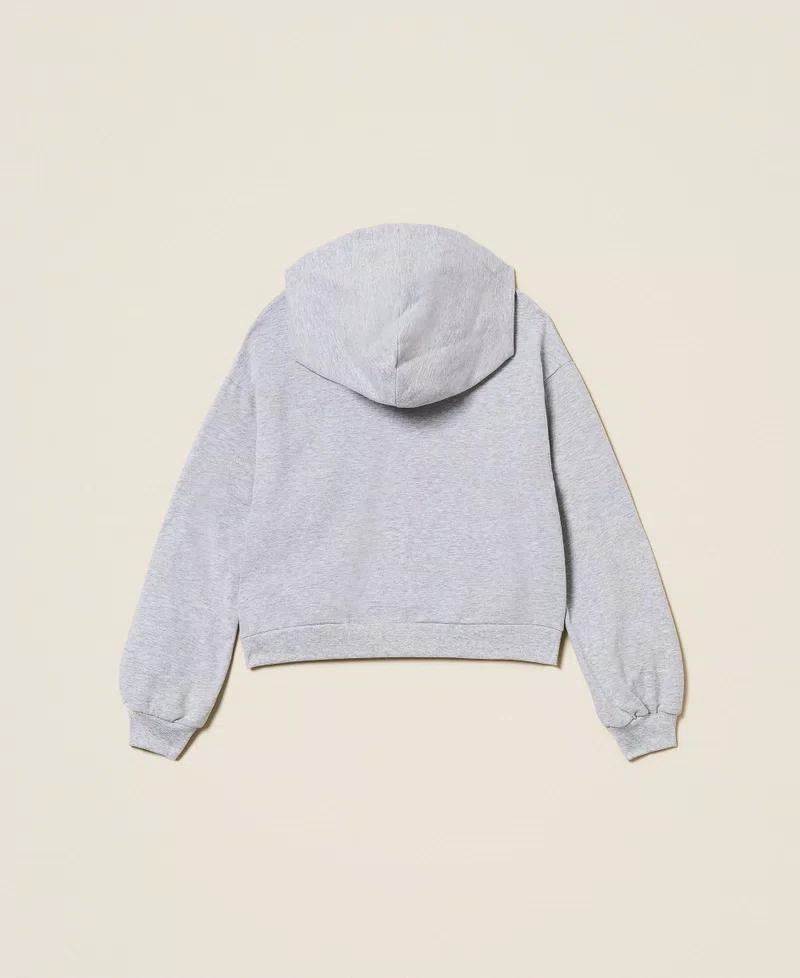 felpa con cappuccio e logo 252GJ2010 11834 TWINSET GIRL 