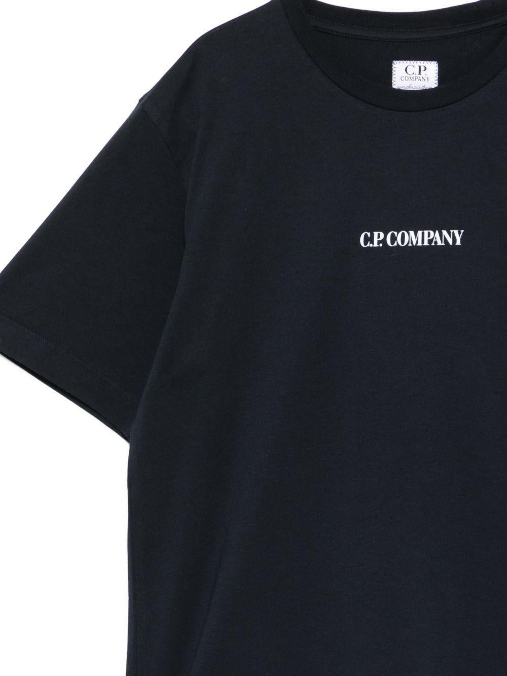 t-shirt con logo scritta CUM00ULAA17 41150 CP COMPANY KIDS 