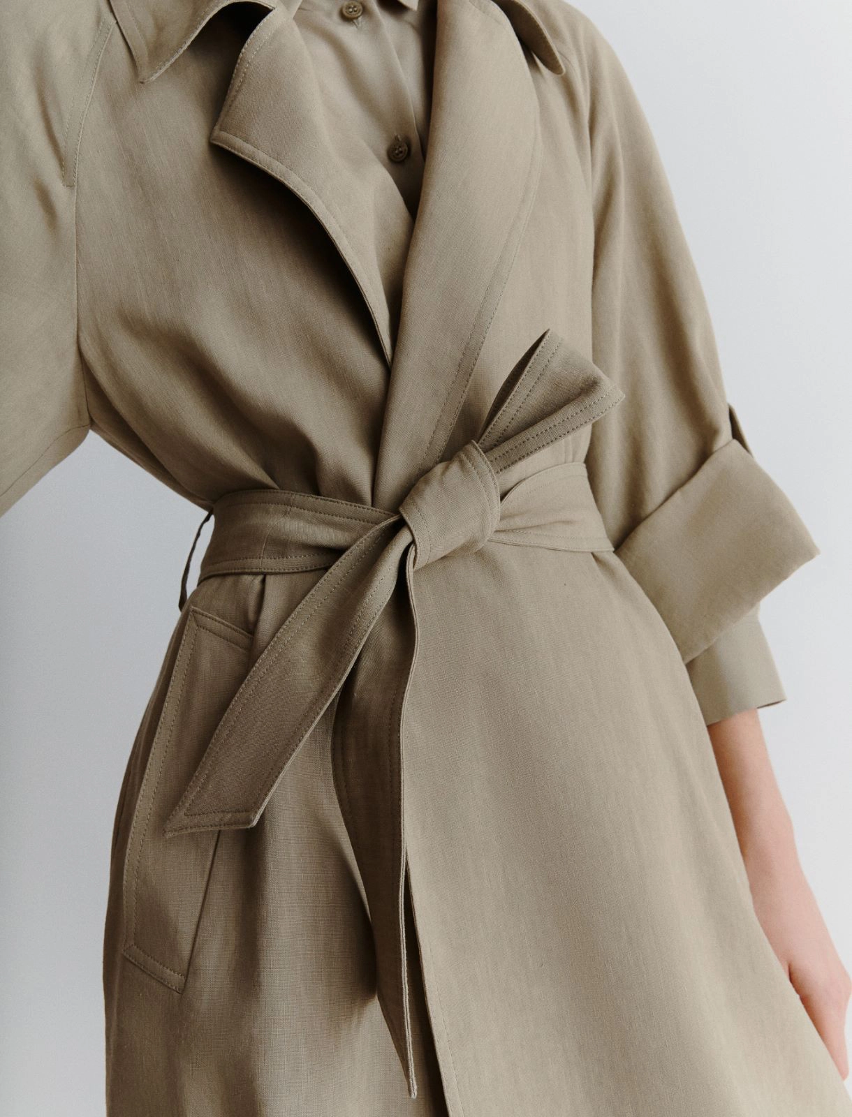 spolverino in lino stretch SNODO 004 MARella 