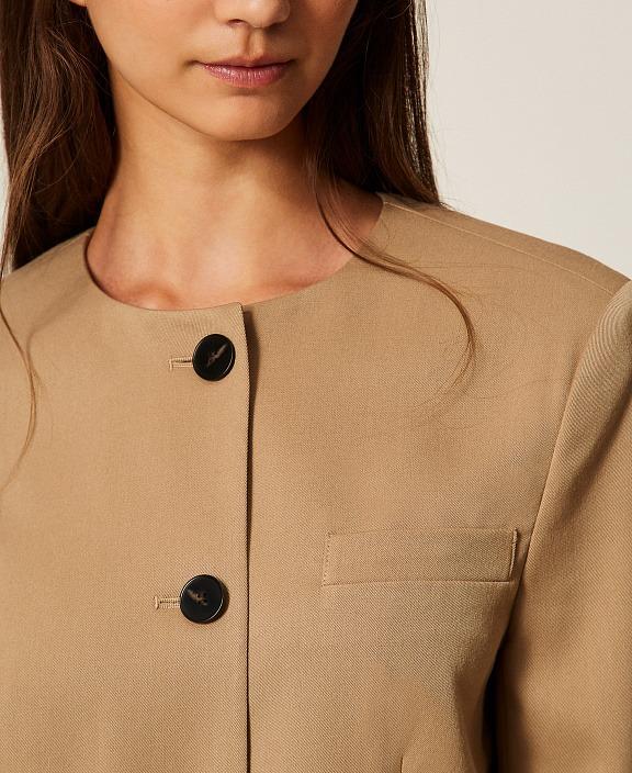 giacca corta girocollo 252AP2053 12564 TWINSET ACTITUDE 