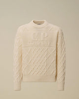 CP COMPANY maglione in lana shetland Bianco