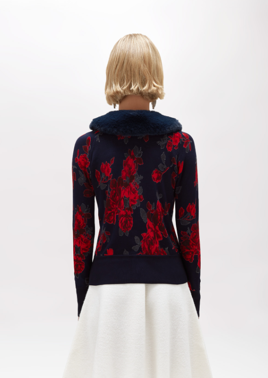 cardigan a rose tweed RF5190MA98O P9089 Blugirl 