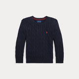 RALPH LAUREN POLO maglione a trecce Blu