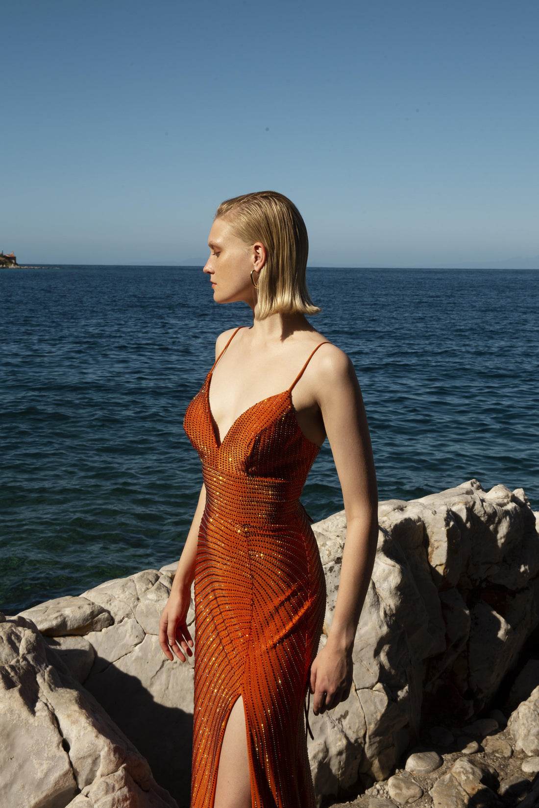 abito elegante allure A4208 RUST ALLURE 