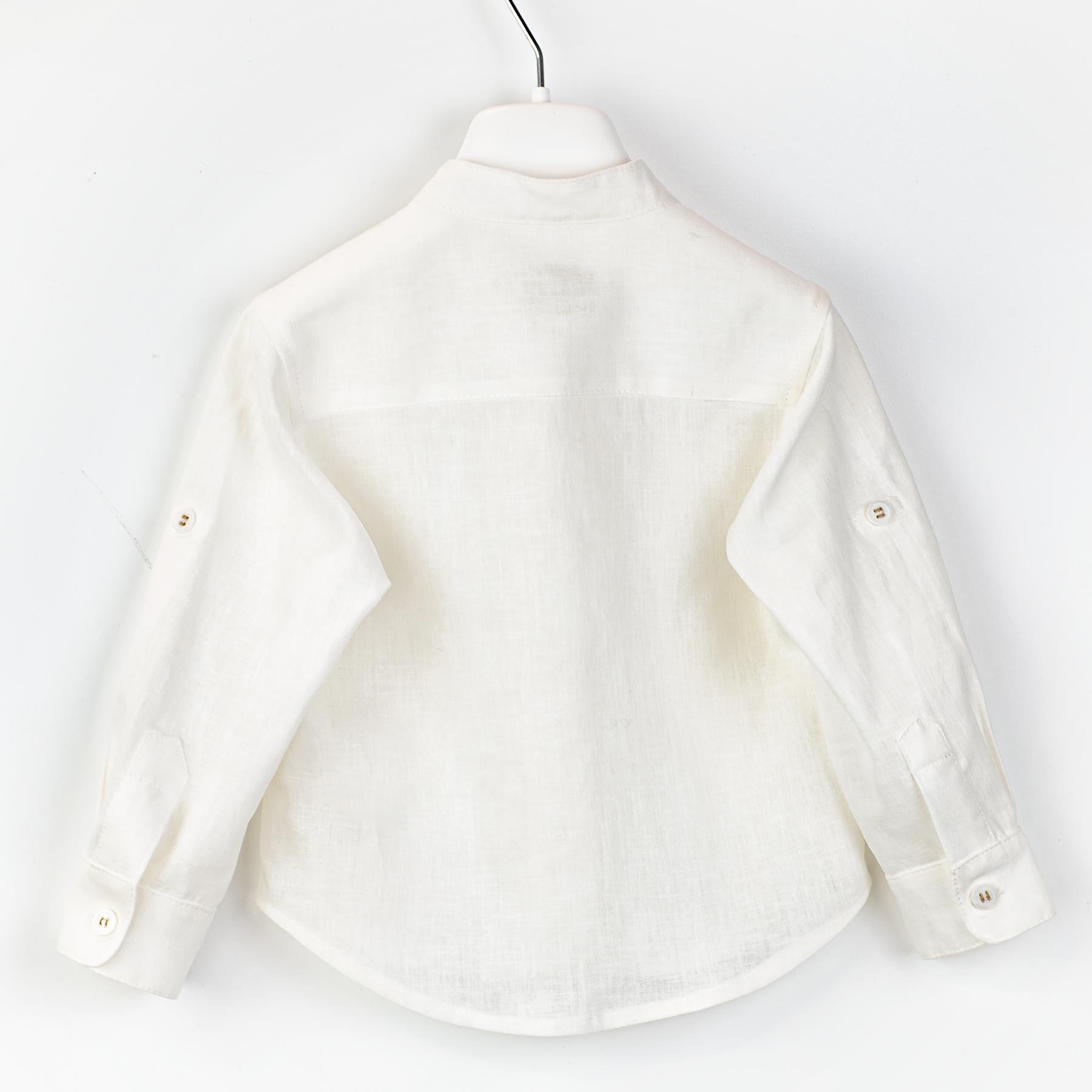 camicia con bottoncini PC03176 PANNA PURE FIRENZE 