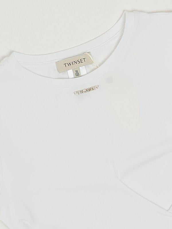 t-shirt con logo 261GJ2256 00526 TWINSET GIRL 