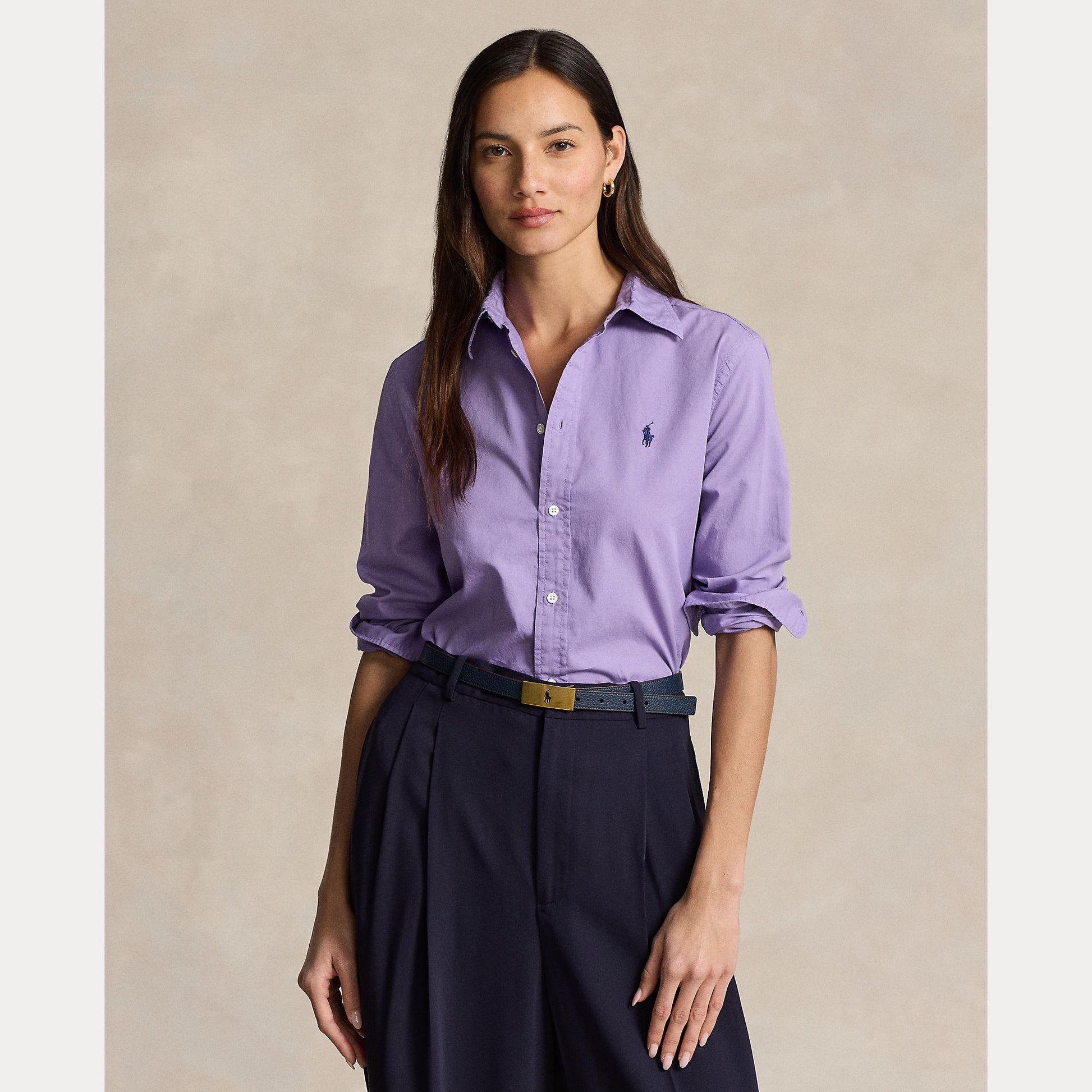 Camicia in twill di cotone con pony 211-932522 005 RALPH LAUREN POLO 