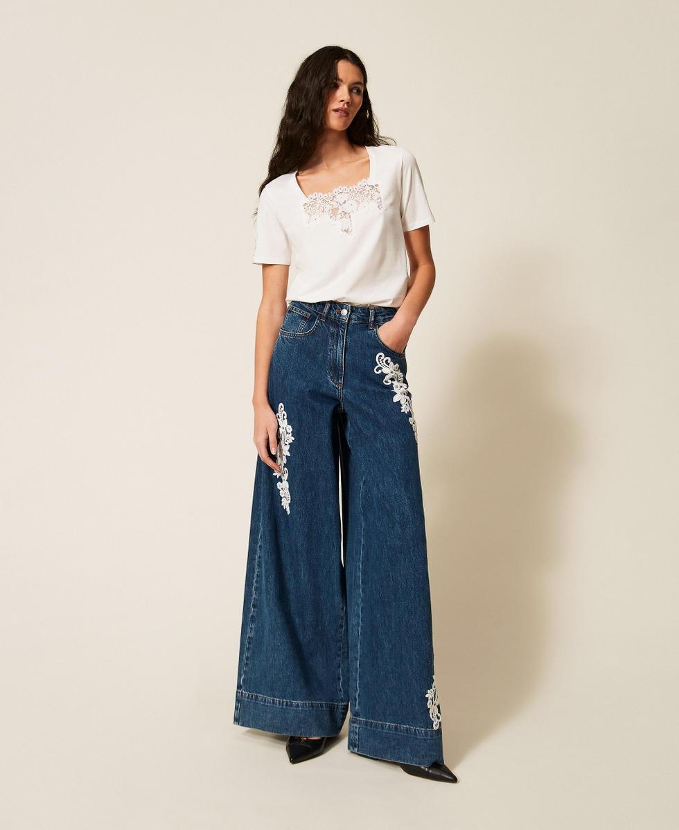 jeans con pizzo 261AP2390 01104 TWINSET ACTITUDE 