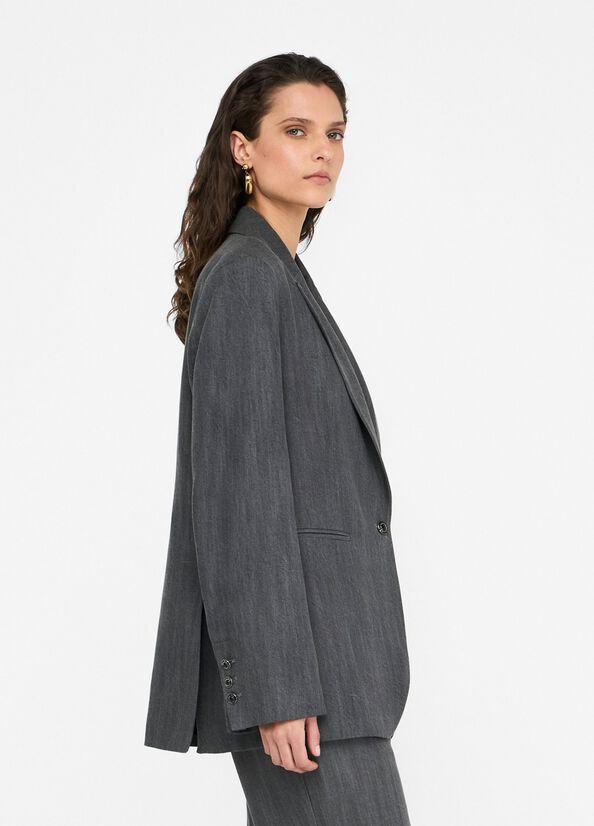 blazer in denim UF5141D0266 87457 LIU JO DENIM 