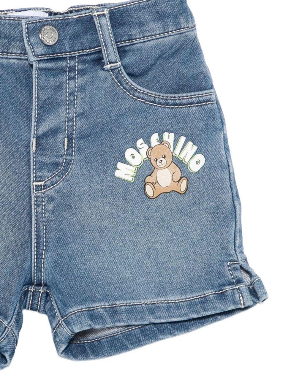 shorts con patch logo MUQ01P LDE17 40507 MOSCHINO KIDS 