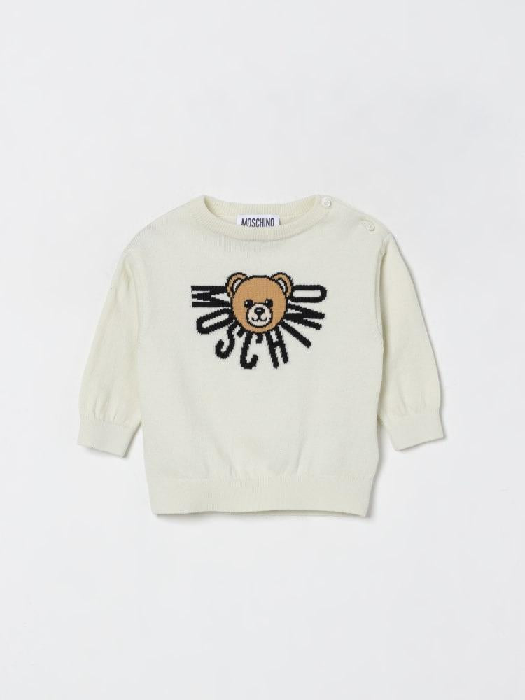 maglione teddy in lana M7W00JLHE43 10063 MOSCHINO KIDS 