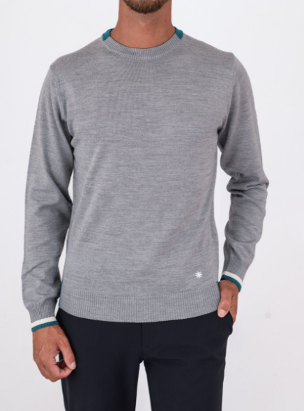 maglia con contrasto al collo 3932M500 253807 97 MANUEL RITZ 