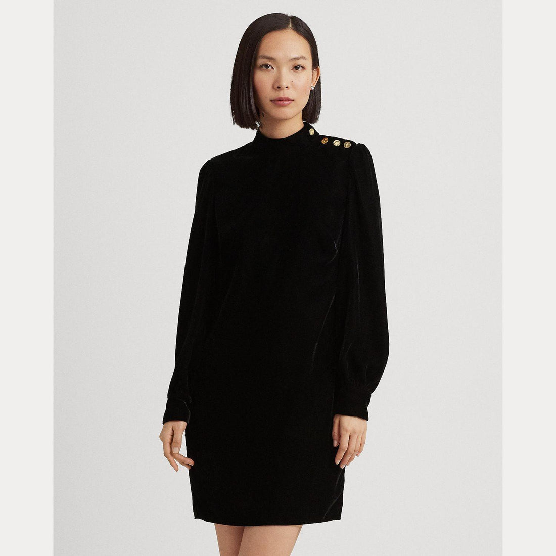 abito in velluto rifinito 200-919668 001 LAUREN RALPH LAUREN 