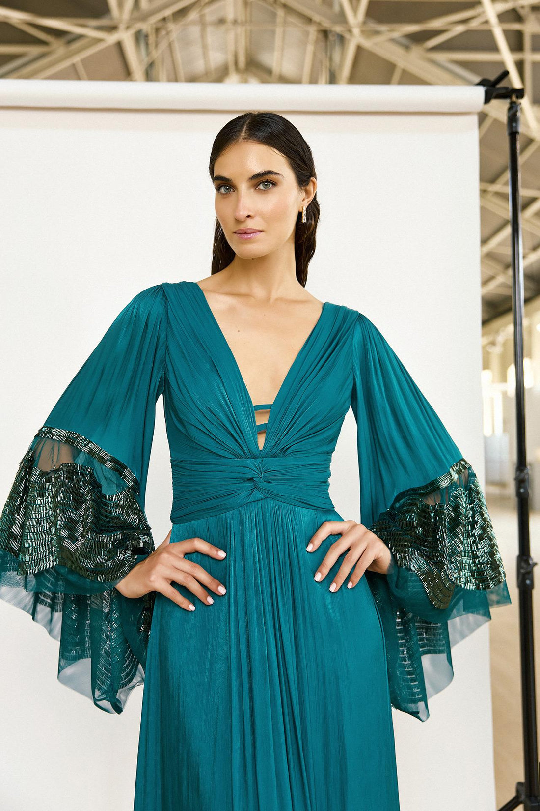 abito con ampio scollo 5294 GREEN MAESTRI 