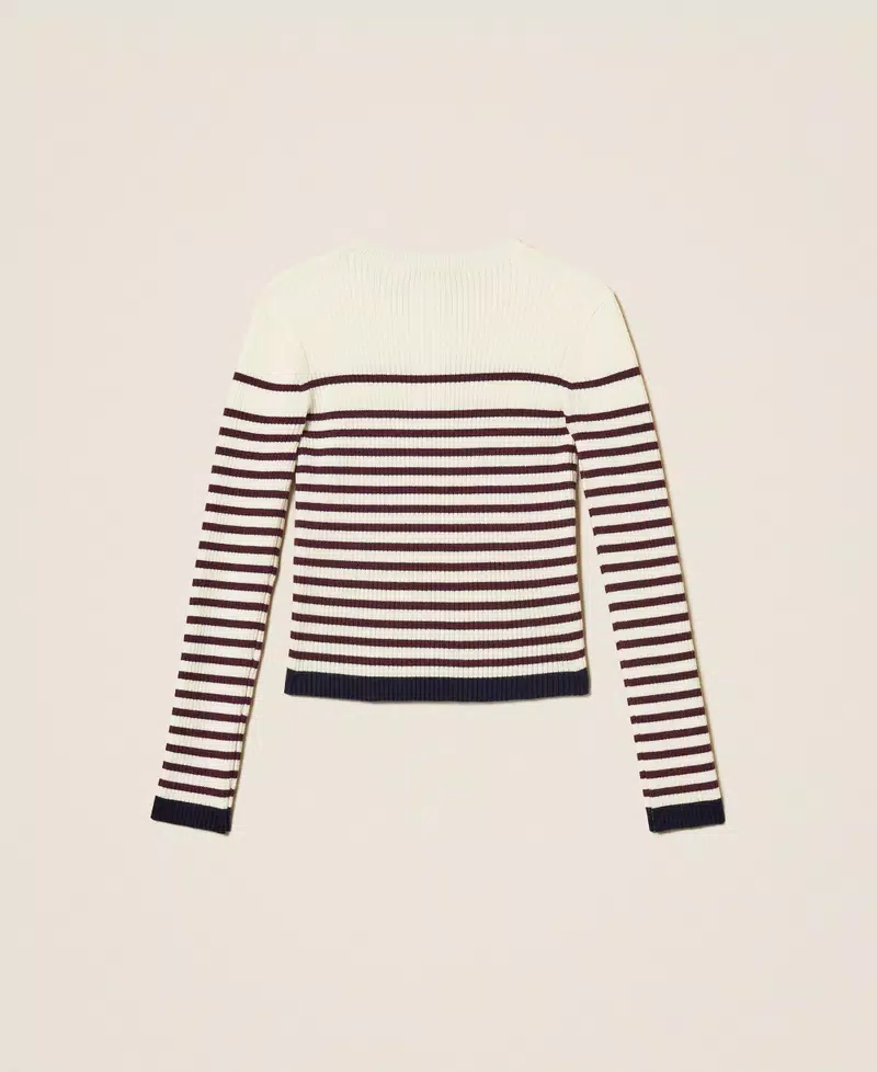 maglia lupetto a righe 252GJ3035 12735 TWINSET GIRL 
