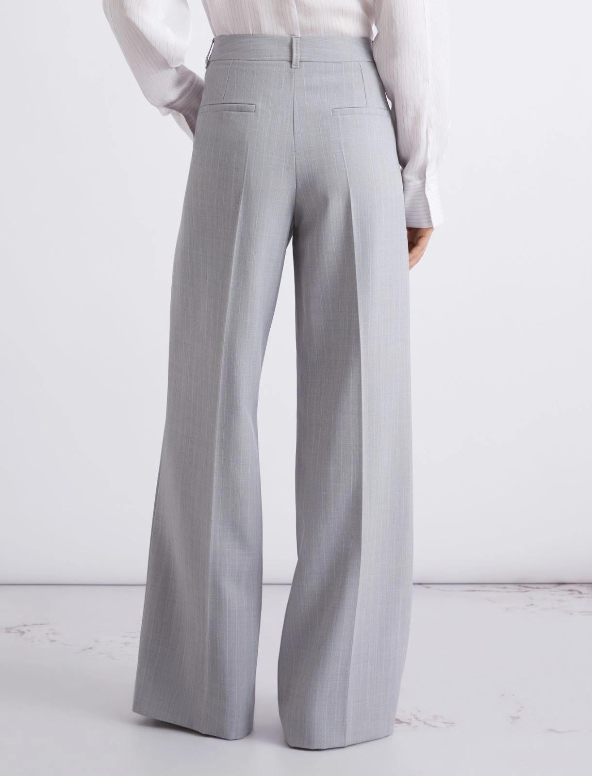 Pantalone dritto in tela stretch malfilé MLLGIUNCHI 001 MARella 
