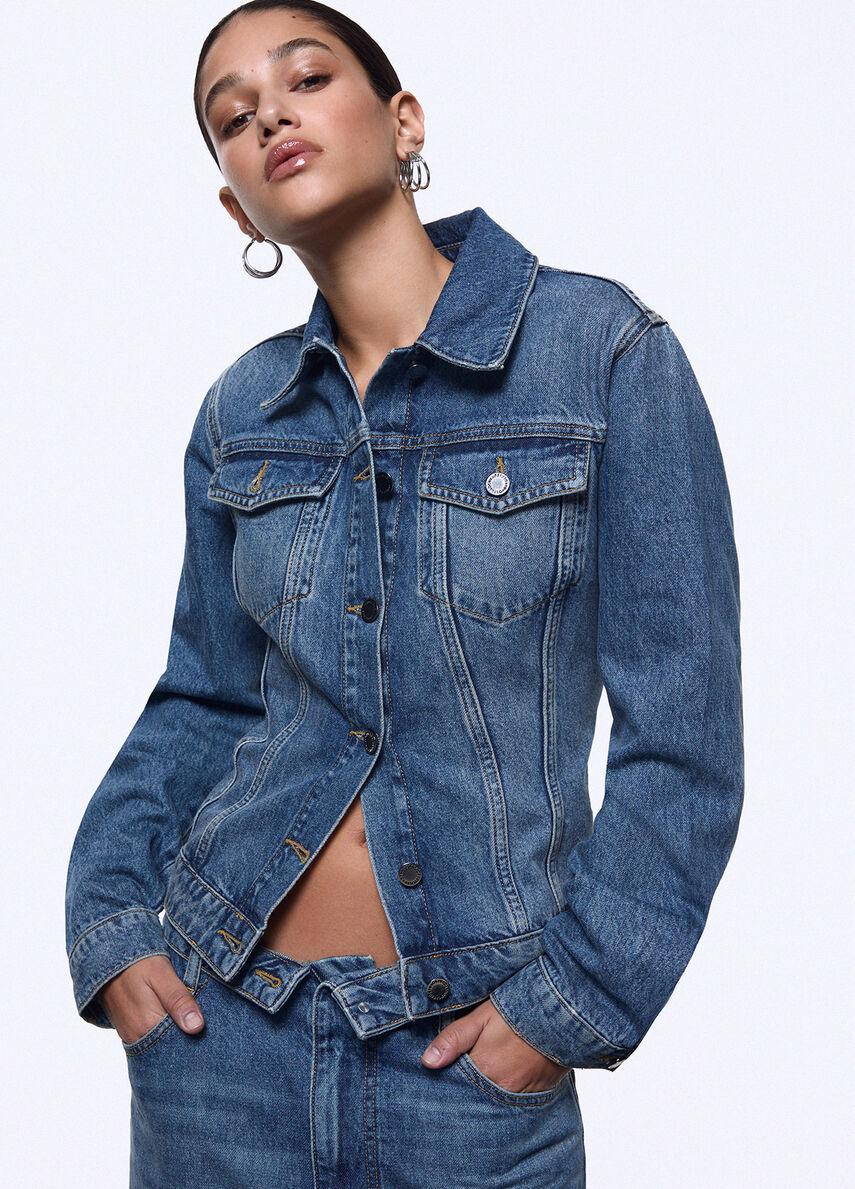 giacca in denim con stringhe UA6511D0400 79157 LIU-JO CAPSULE ELODIE 