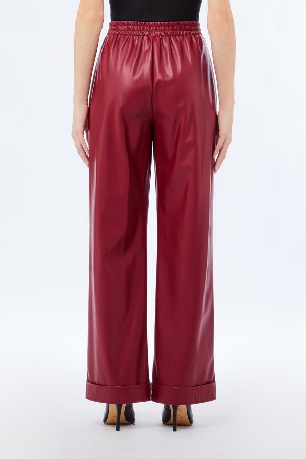 pantalone in tessuto spalmato MF5069E0624 91650 LIU JO WHITE 