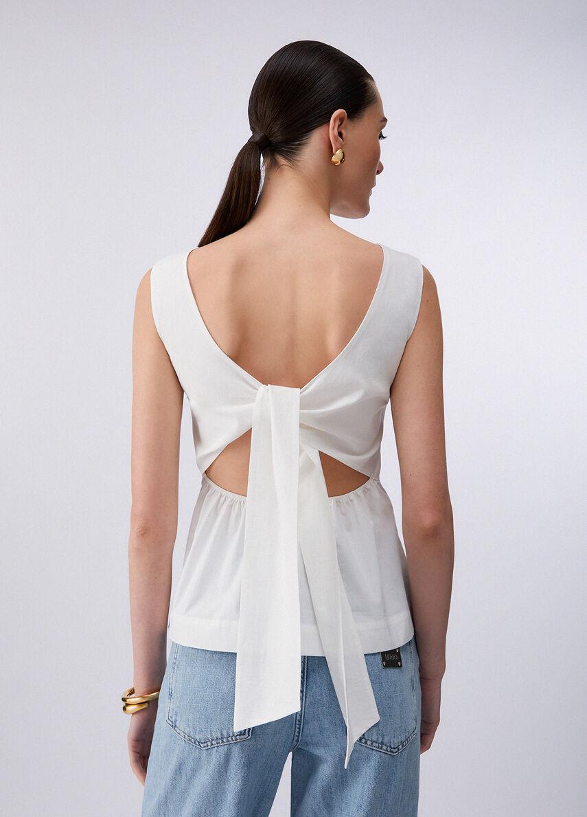 maglia cut out WA6468MS55N 10701 LIU JO WHITE 