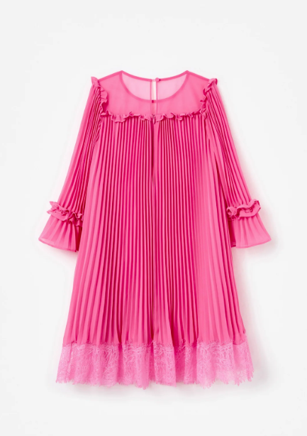 abito chiffon rosa 737M-P PINK CHIFFON SELF-PORTRAIT 