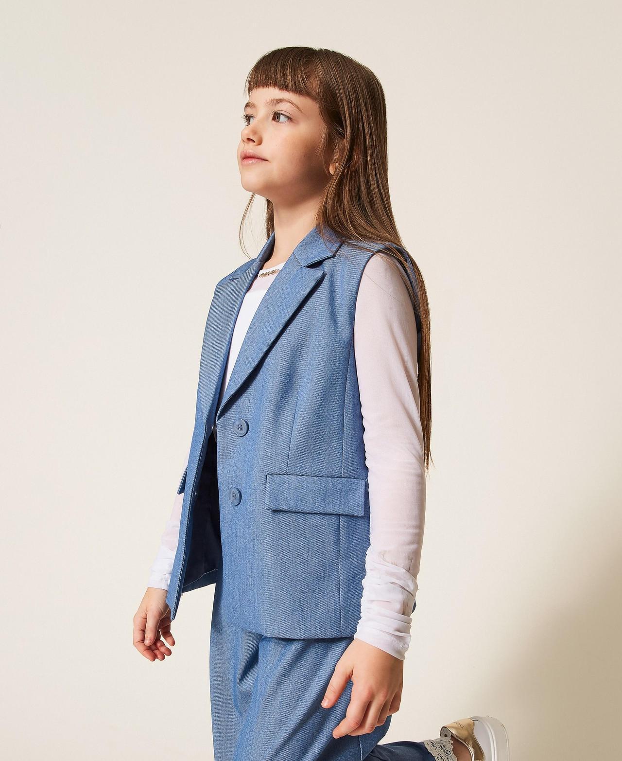 gilet monopetto fil a fil 261GJ2Q10 04614 TWINSET GIRL 