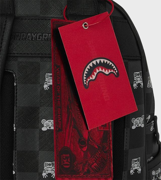 Gray Peeking Character Check Savage Backpack Sprayground 910B8908 NSZ SPRAYGROUND 
