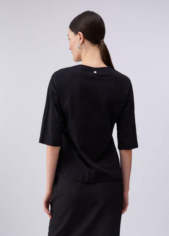 t-shirt con applicazioni WA6128JS904 P9320 LIU JO WHITE 