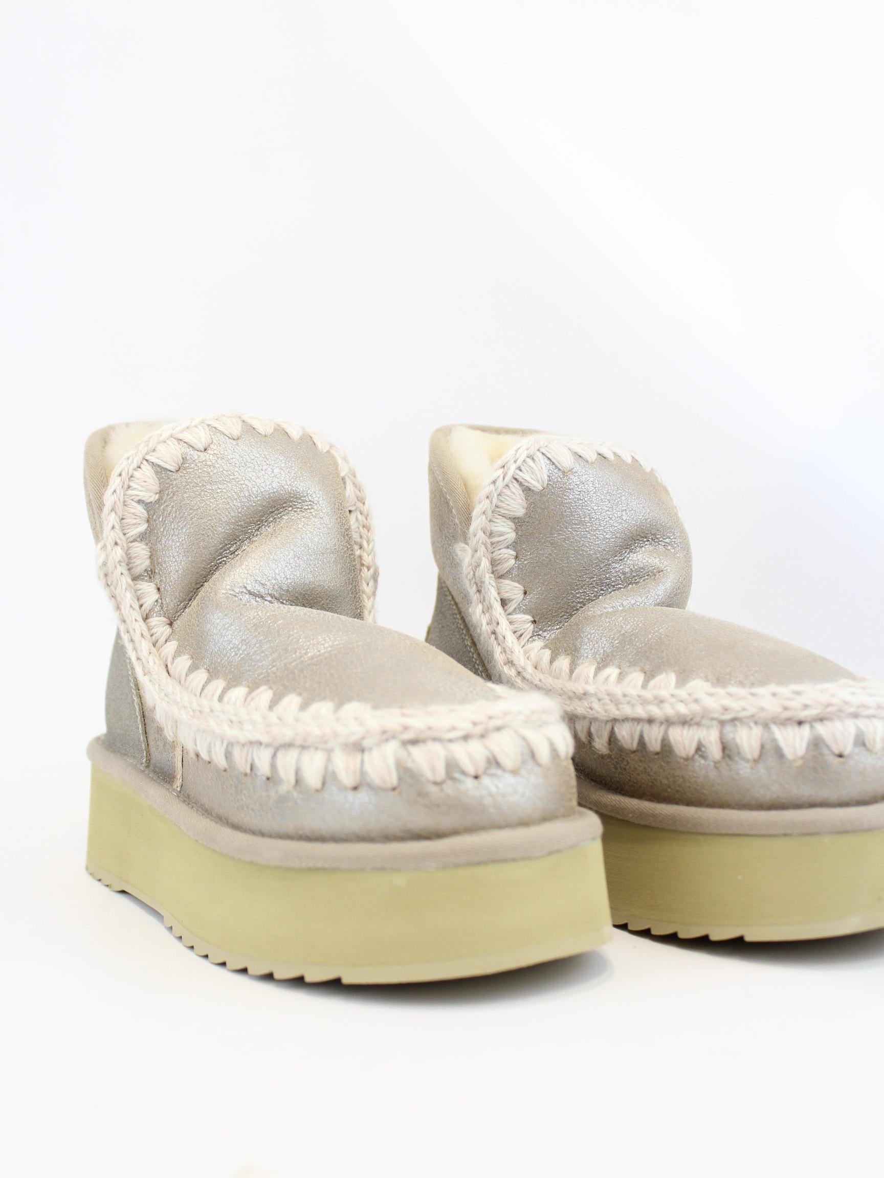 mini stivale eskimo in pelle MU.FW681000B STME MOU 