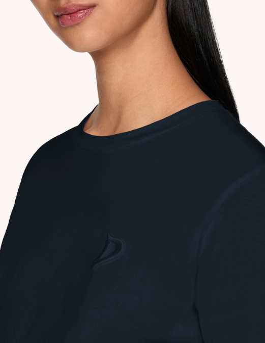 t-shirt logo ricamato in tono S746JF0271DFZ4 890 DONDUP 