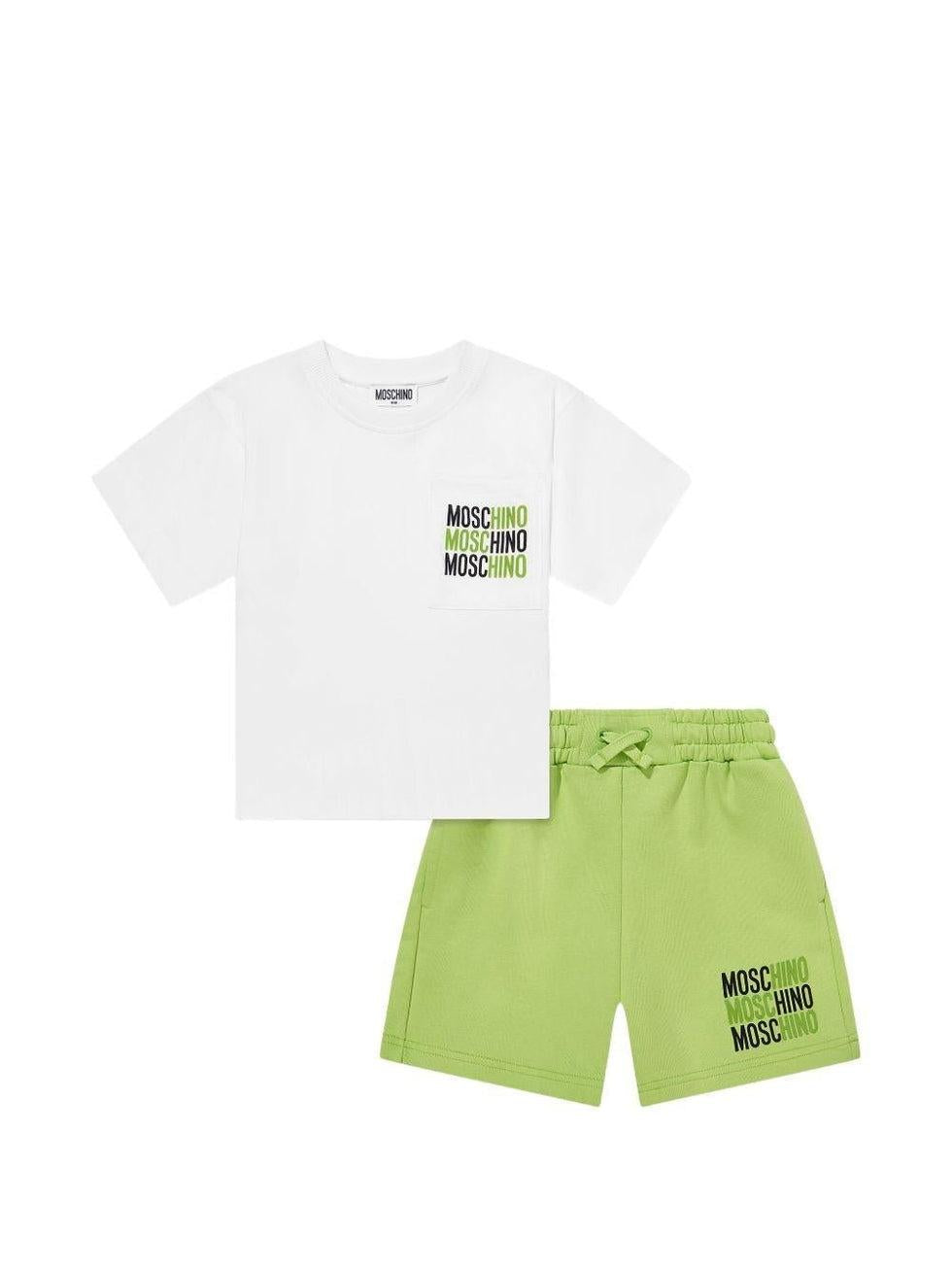 completino con shorts HMG00R LCA32 83687 MOSCHINO KIDS 