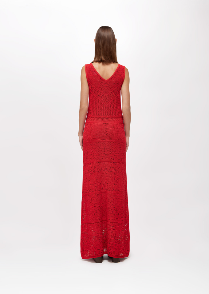 abito lungo in maglia RA6083MA09S 81663 Blugirl 
