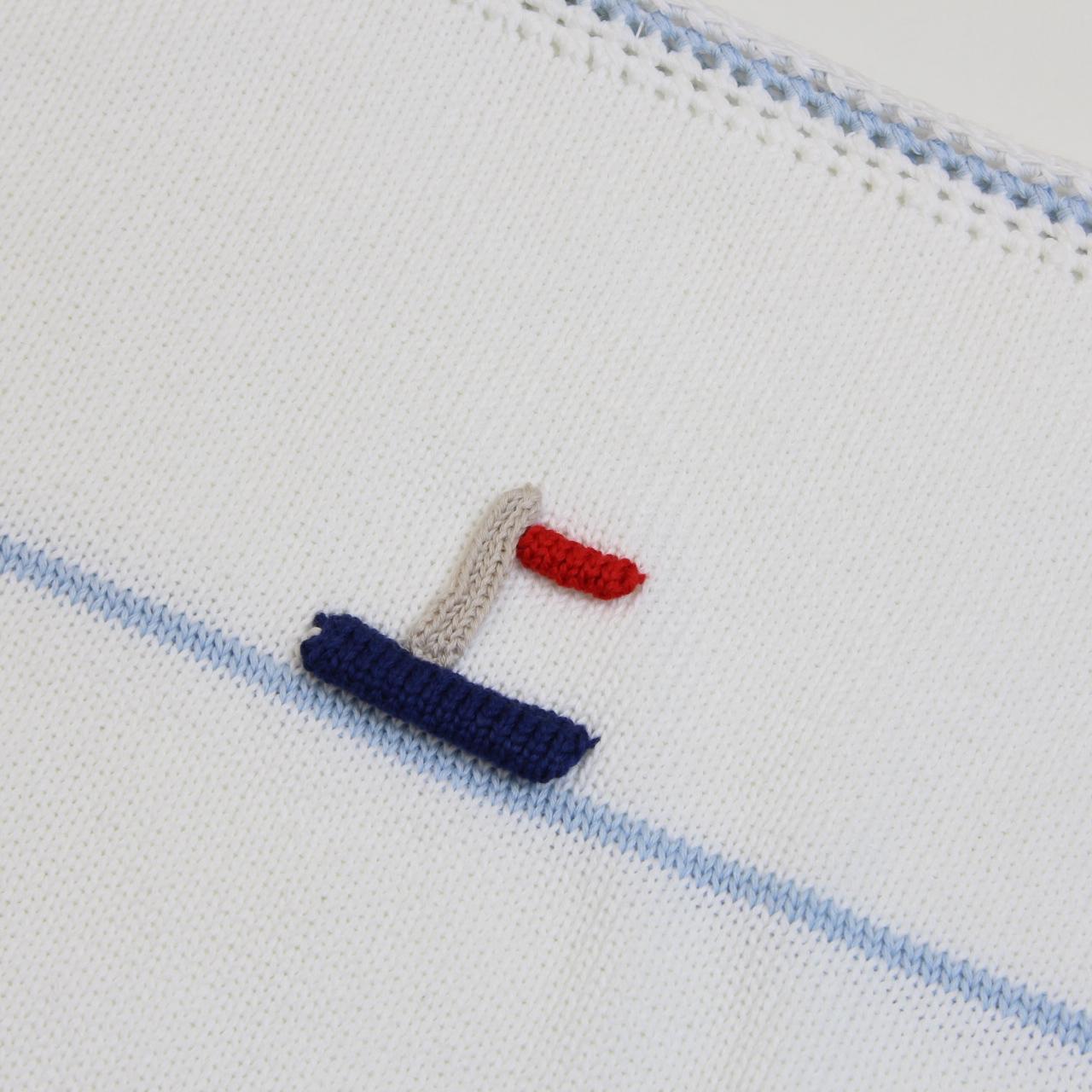 COPERTA cotone NEONATO CON RICAMI BILLY COPERTA UNI PICCOLA GIUGGIOLA 