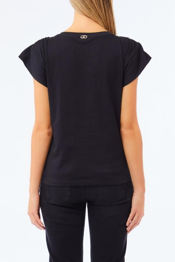 t-shirt con gioiello al collo UF5262J6308 22222 LIU JO DENIM 