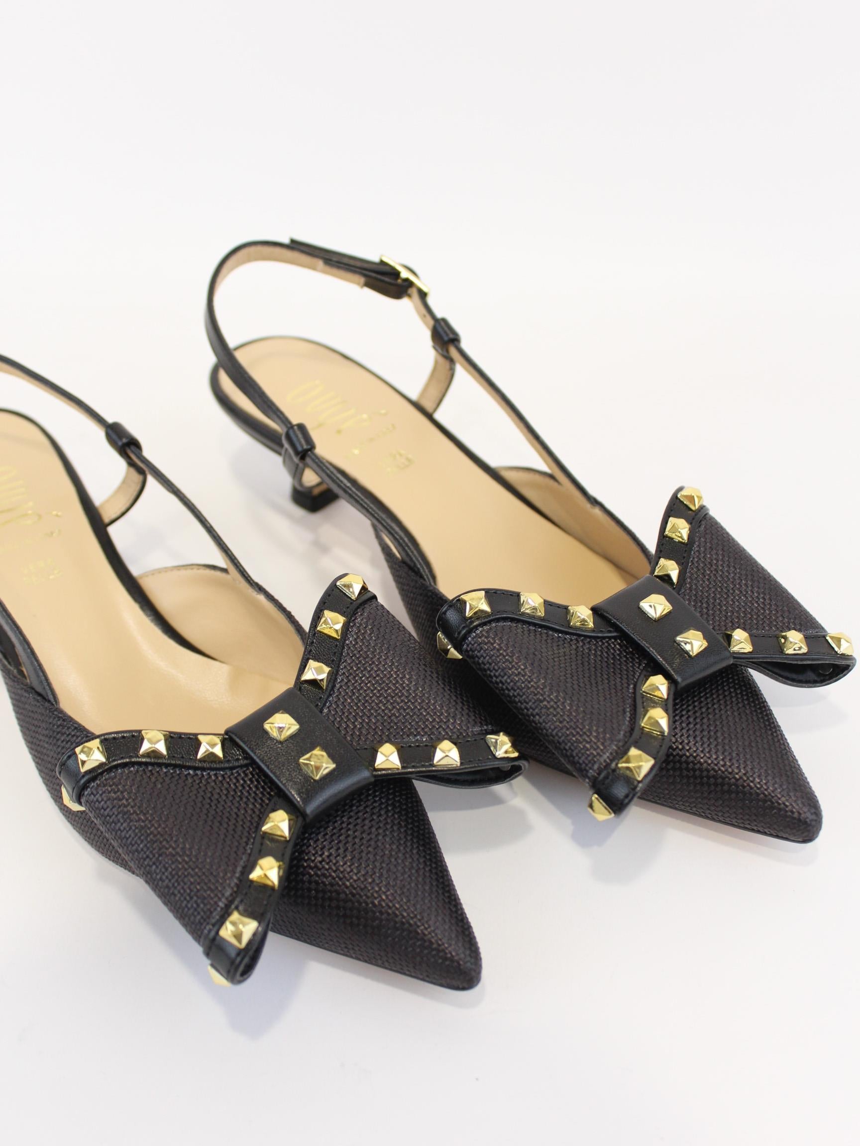 slingback janice LF894M077 NERO OVYE' 