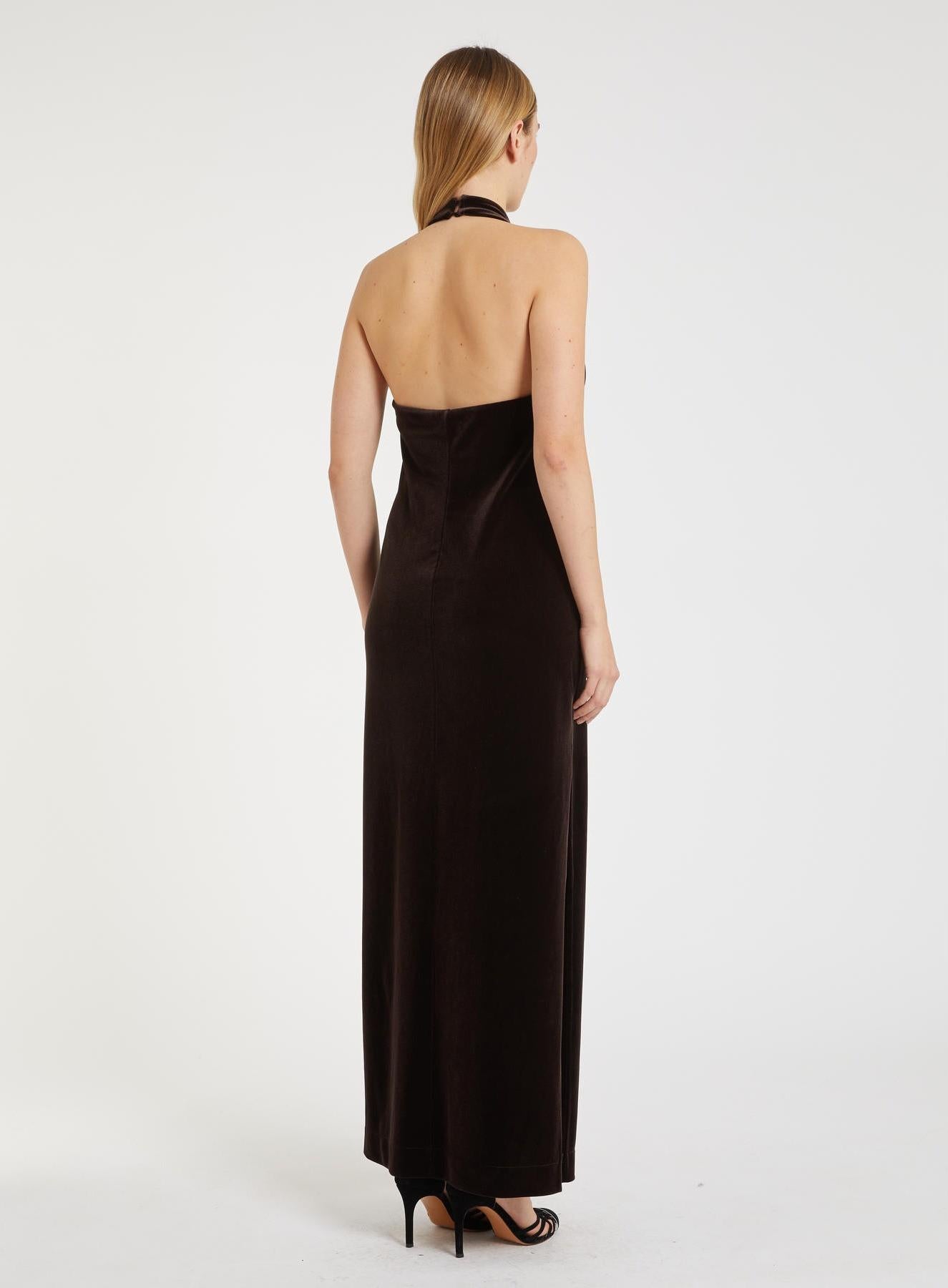 abito in velluto stretch nero ORDITO 002 MARella 