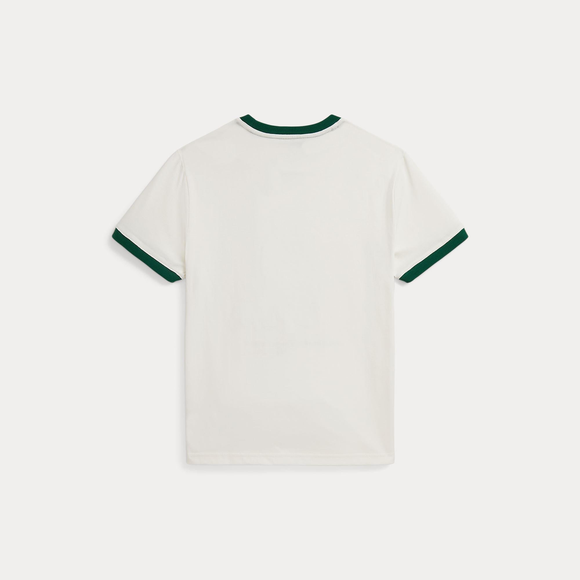 t-shirt con contrasti e orsetto 323-979494 001 RALPH LAUREN POLO 