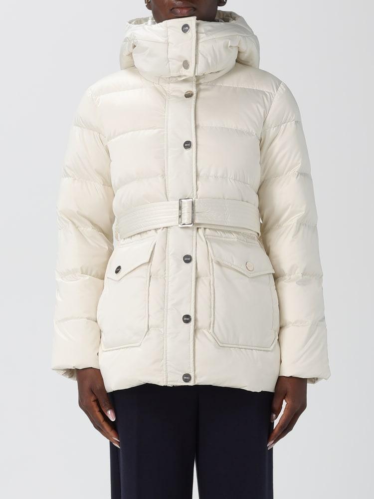 piumino con cappuccio MF5010T017A X0095 LIU JO WHITE 