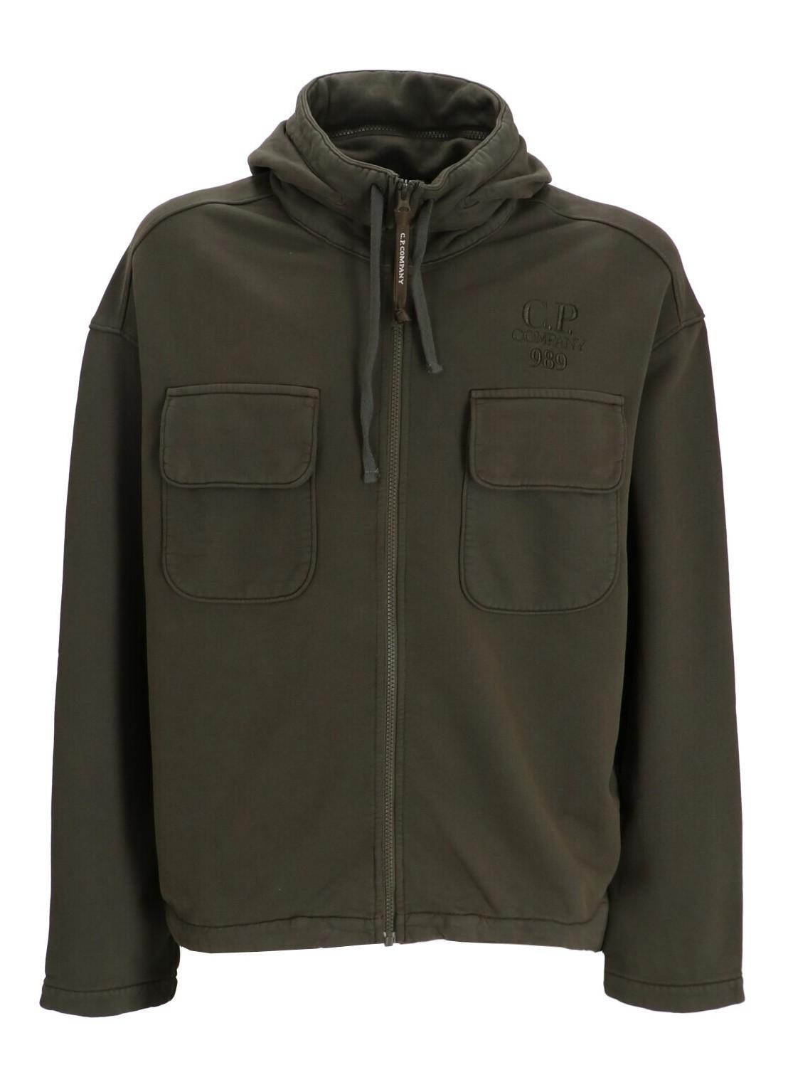 felpa con cappuccio e logo 17CMSS021A 006372G 674 CP COMPANY 